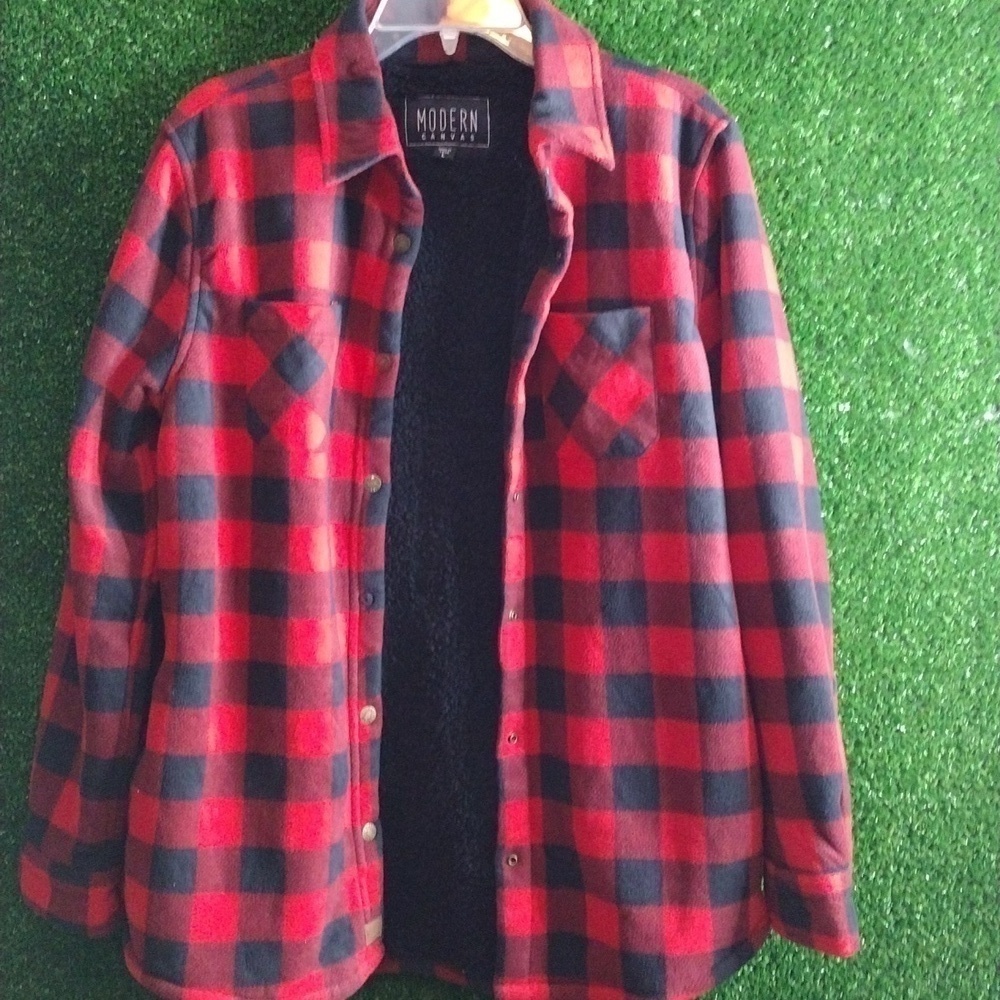 Modern canvas flannel jacket shack jacket - Picture 2 of 5